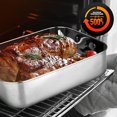 thumbnail image 5 of NutriChef Stainless Steel Roasting Pan, Roasting Pan with Rack Nonstick, Heavy Duty Large Oven Roaster with Removable Rack, for Turkey Thanksgiving Dinners, Roasts, Chicken, Veggies and More, 5 of 5