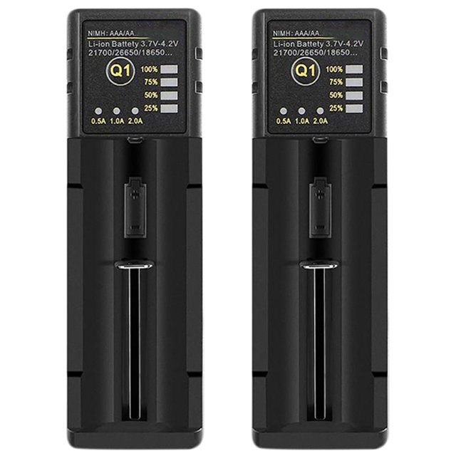2X 18650 Cargador de Batería 26650 USB Inteligente Níquel Hidrógeno Aa Aaa 21700