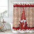 thumbnail image 4 of Valentine's Day Bathroom Shower Curtains with 12 Hooks Polyester Waterproof Shower Curtain for Stalls and Bathtubs Romantic Roses Love Heart Gnomes Wooden Decorative Bathroom Curtain 36x72 Inches, 4 of 9