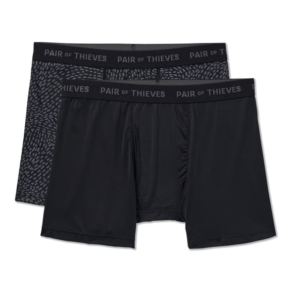 SuperFit Mesh Boxer Brief Gunmetal 2pk L