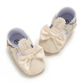 thumbnail image 4 of Otqutp Baby Girls Mary Jane Flats Toddler Non-Slip Bowknot Princess Wedding Dress Shoes Toddler PU Leather Baptism Shoes, 4 of 7