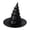 BNO40-Black, variant on IYYVV Witch Hat Women Large Ruched Halloween Wide Brim Spire Knitted Cap Witch Hat Costume Accessory For Party Blue