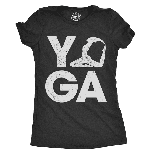 Crazy Dog T-Shirts - Womens Yoga Pose Tshirt Cute Adorable Fitness ...