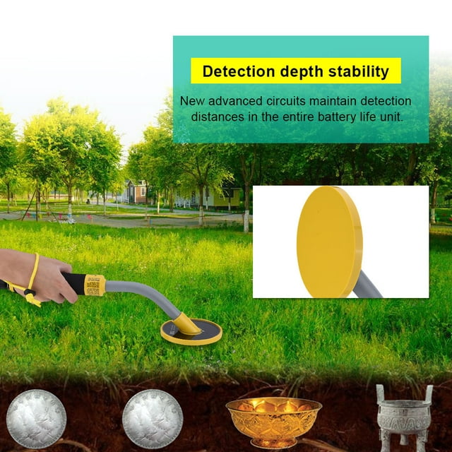 Detector de metales subterráneo PI750 Treasure Hunter Gold Detector de metales portátil Impermeable Amarillo
