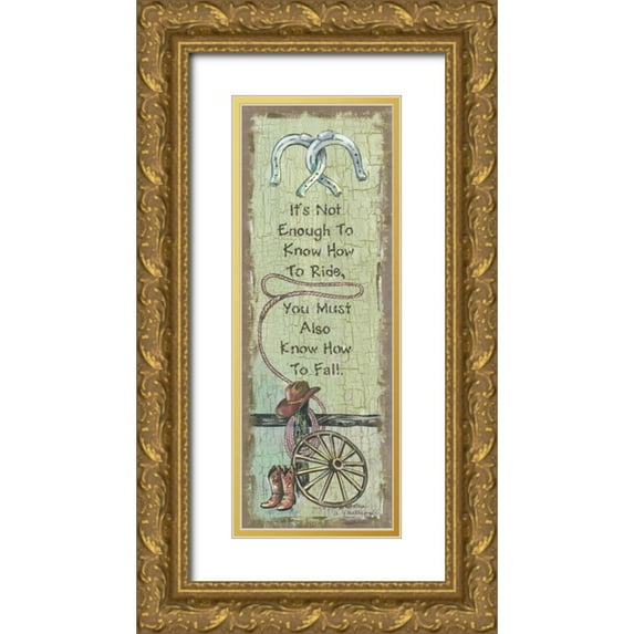 Phillips, Anita 9x18 Gold Ornate Wood Framed with Double Matting Museum Art Print Titled - Its Not Enough