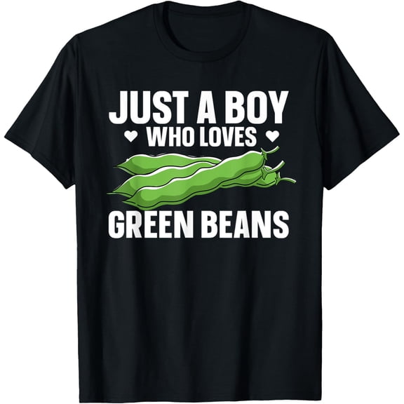 men and women can wear，Mens Green Bean Just A Boy Who Loves Green Beans T-Shirt
