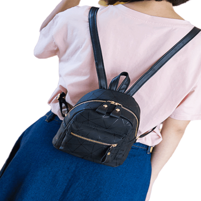 Women Mini Backpack PU Leather Shoulder School Rucksack Ladies Girls Travel Bag