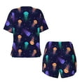 thumbnail image 5 of Lsque Sea Jellyfish Women's Short-Sleeved Pajama Set - 2 Piece Soft and Lightweight Sleepwear Set-X-Large, 5 of 9