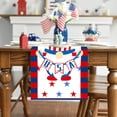 thumbnail image 2 of MOQIN 4th of July Tablecloth 72x13 Inch, Linen Table Cover, Veterans Day Table Runner Labor Day American Stars and Stripes Flag Independence Day Kitchen Dining Room Table Patriotic Decoration, 2 of 4