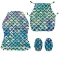thumbnail image 4 of Whosucclay Mermaid Scale Print Gaming Chair Covers, Stretchable Computer Chair Slipcovers Cover Stretchable Elastic Machine Washable of Computer Game Office Chairs Cover, 4 of 8