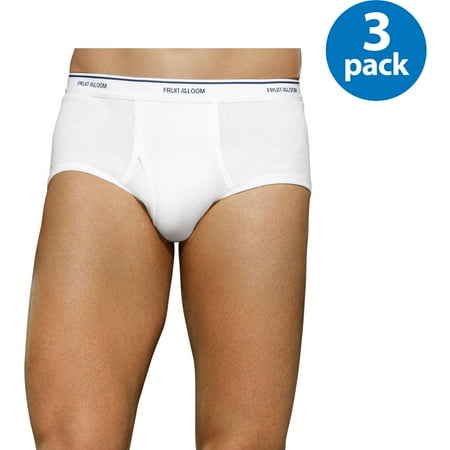 Fruit of the Loom Men's White Briefs, 3-Pack