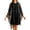 Black, variant on Women Swimsuit Cover Up Floral Lace Fringe Open Front Cover Ups Sheer Mesh See Through Cardigan for Summer Beach Vacation Dark Blue