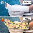 thumbnail image 7 of Jiueut Hummingbird Leg Cast Covers Cast Sock Cover for Foot Men Foot and Ankle Waterproof Foot Cast Cover for Shower Size L Flower Easy to Clean Decorative Leg Cast Cover, 7 of 7