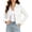 White, variant on Miaoju Women's Basic Long Sleeves Button Down Fitted Denim Jean Jackets, Black L