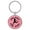 Pink, variant on Soccer One Shot One Goal Pink Laser Engraved Leatherette Keychain Backpack Pull - 1.5 x 3 Inches
