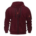 thumbnail image 2 of pstuiky manga larga de hombre, Sudadera deportiva de manga larga con capucha y bolsillos múltiples para hombre, estilo cargo, informal, para entrenamiento Tops de hombre m, 2 of 4