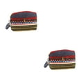 thumbnail image 4 of Guardoinrt Sac à Main Portable et à la Mode Petit Motif Style Ethnique Sac à Main en Tissu Style Ethnique Porte-Monnaie en Coton Trousse de Maquillage Rouge - Vent Ethnique LQ 2ensemble, 4 of 6
