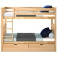 thumbnail image 4 of BEDSMART Lits Superposés Simple sur Simple en Bois Massif avec Rangement / Naturel, 4 of 7