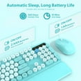 Typewriter Keyboard with Round Keycaps, FullSize Retro Keyboard with