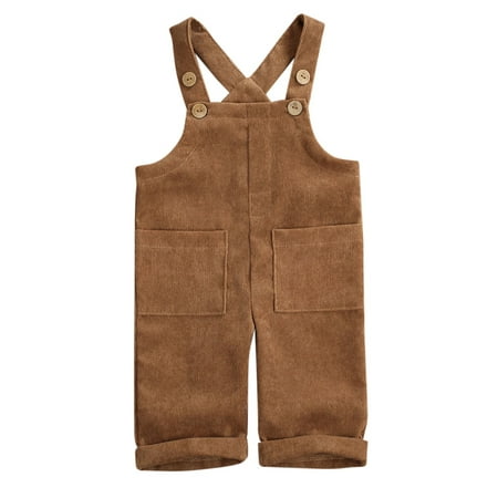

Musuos Baby Boy Girl Corduroy Overalls Suspender Bib Pants One-Piece Strap Jumpsuit