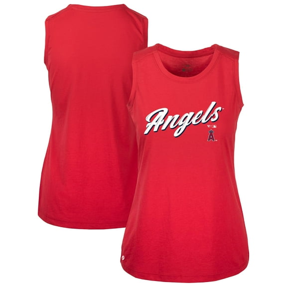 Women's-Levelwear  Red Los Angeles Angels Macy Tank Top