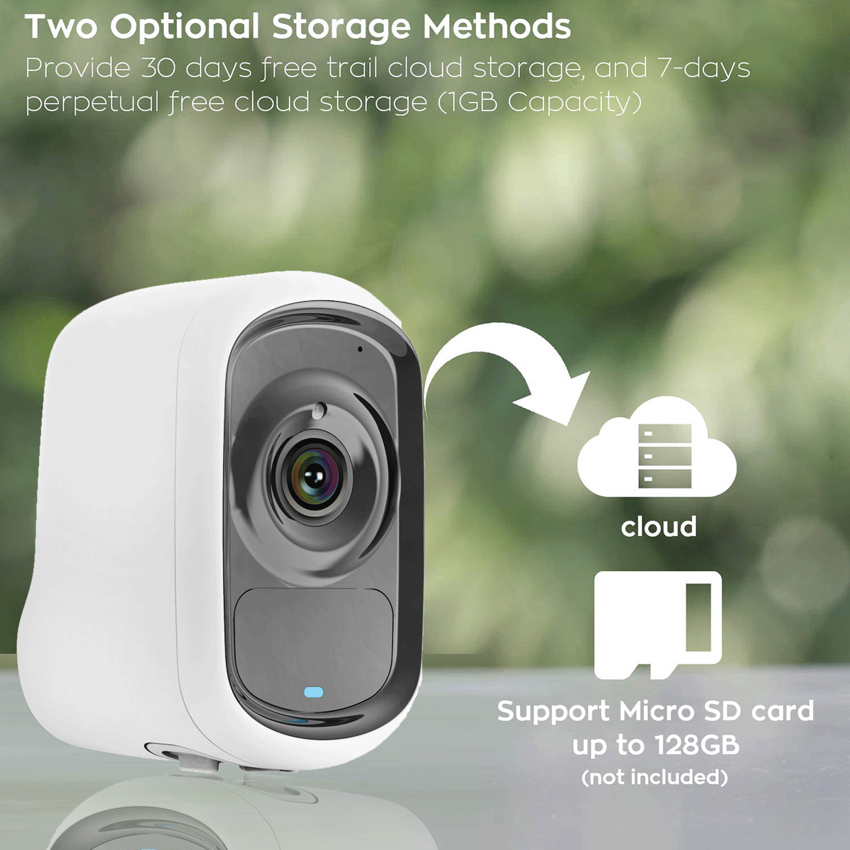 Wireless Security Camera, Vinsic 1080P Smart Battery Wifi Camera with