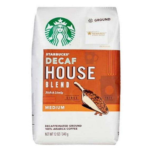 Starbucks Decaf House Blend Medium Roast Ground Coffee (Pack of 36)