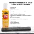 thumbnail image 2 of Crema para Peinar de Argán Nefertiti 300ml + Peine Graduado Alfamar | Nutre, suaviza y controla el frizz | Cabello hidratado, brillante y manejable sin enjuague, 2 of 5