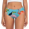 thumbnail image 1 of Balery Tropical Jungle Flamingo Ropa Interior de Algodón para Mujer con Dibujo – Braguitas Cómodas y Elásticas, Estilo Clásico-Medium, 1 of 6