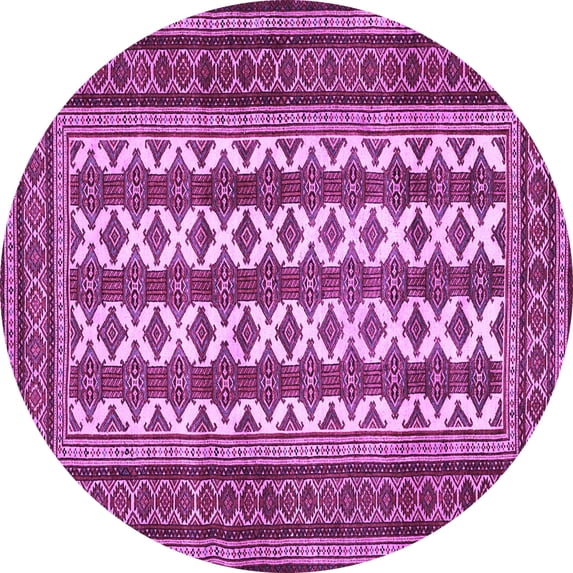 Ahgly Company Indoor Round Persian Purple Traditional Area Rugs, 3' Round
