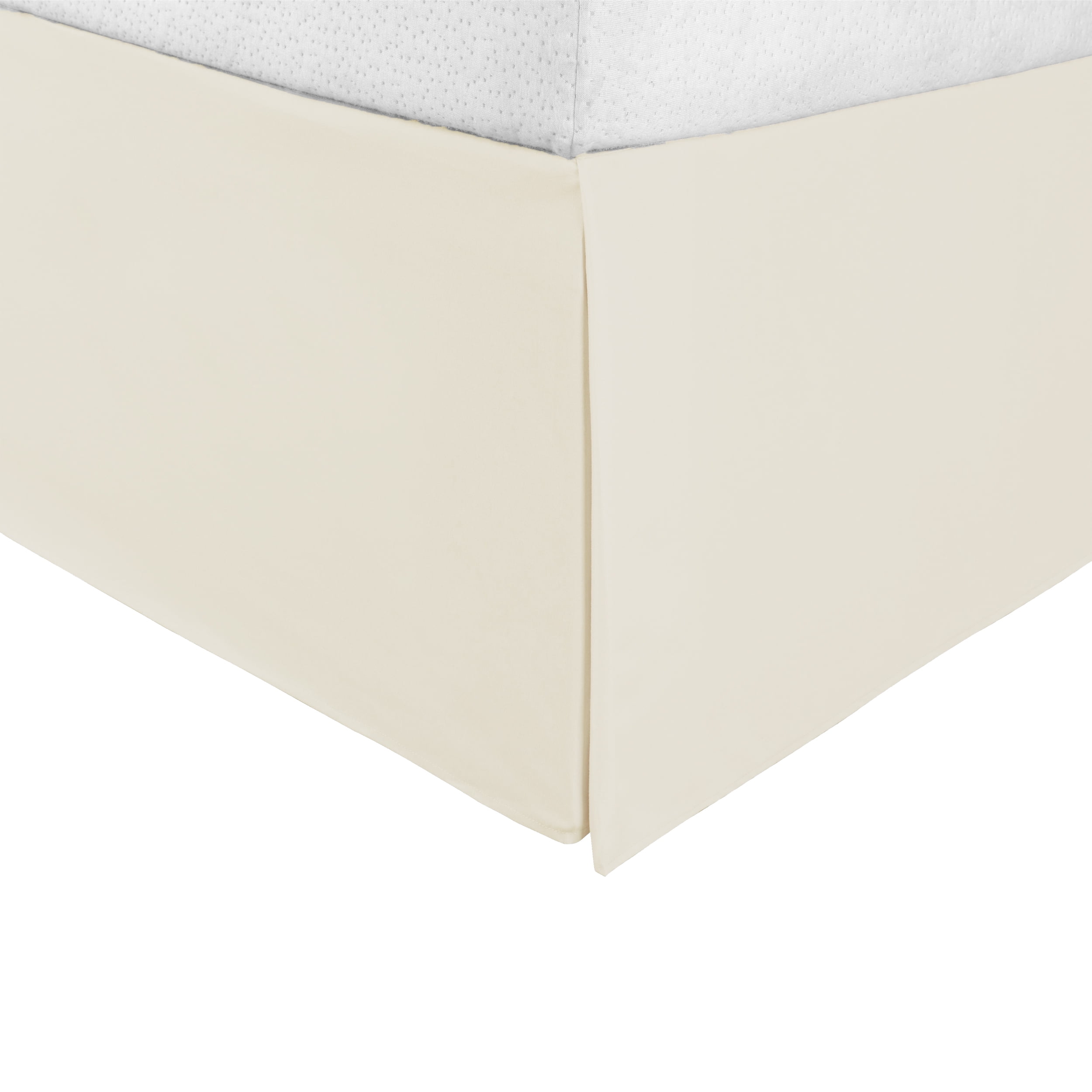 1500 Series Infinity Embroidery Twin XL Bed Skirt, Solid, Ivory