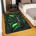 thumbnail image 2 of Erosebridal Gaming Non Slip Washable Carpet For Living Room Game Room Decor, Video Game Gamer Rug Teens Black and Green Gamepad Console Area Rug 5x7, Durable, 2 of 4