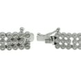 thumbnail image 2 of Silver Tone 2ct Diamond Three Row Bracelet, 2 of 3