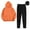 Orange, variant on Brondbend Matching Sweat Sets for Women Women's Hoodies Long Sleeved Pocket Pullover Solid Stretchy Waist Jogger Outfits Comfortable Loose Tracksuits Athletic Fall Winter Sets Dark Blue