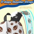 thumbnail image 5 of Football Icon Brown Pattern 17" Waterproof Oxford School Backpacks for Teens, S-Shape Padded Straps, for School, Travel, Hiking, Camping, 5 of 5