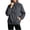 Gray, variant on Women's Cropped Windbreaker Jackets Hooded Full Zip Bomber Windbreaker Lightweight Water Resistant Hiking Jogging Commute Jacket White S