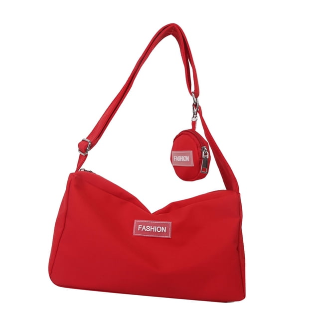 Bolso bandolera para mujer, portátil, elegante y ligero, tipo hobo. Rojo