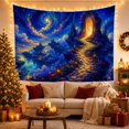 thumbnail image 3 of Lighthouse Coastal Night Tapestry Wall Hanging, 3 of 7