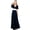 Navy/Creme, variant on Evanese Women's Elegant Slip on Short Sleeves Evening Party Formal Long Dress