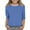Blue, variant on Teen Girl Color Block Tunic Crewneck Casual Loose Fit Pullover Lightweight Summer Blouse for Kids for Teen Girls