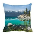 thumbnail image 1 of BSDHOME Tahoe Beach With Crystal Turquoise Water Pillow Case, Sierra Nevada Rocks Mountains Lake Trees California Pillowcase Throw Pillow Cushion Cover Two Sides Size 20x20 inches, 1 of 4