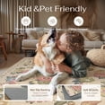 thumbnail image 7 of PureCozy 3'x5' Area Rugs for Living Room Floral Farmhouse Bedroom Dining Room Soft Faux Wool Washable Non-slip Throw Beige Rugs Carpets, Beige, 7 of 7