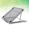 thumbnail image 2 of EeaseCA Adjustbale Notebook Bracket Support Steel Plastic Sprayed Portable Folding Computer Bracket Cooling Base Desktop Bracket Laptop Stand(Silver Gray), 2 of 7