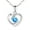 Blue, variant on Guodhu Heart Birthstone Pendant Necklace for Women Zirconia Necklaces Wedding Anniversary Birthday Mothers Day Jewelry Gifts For Her Mother Wife