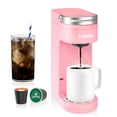 thumbnail image 1 of Cafetera CHULUX Slim para cápsulas K de 6 a 12 onzas, color rosa salmón, 1 of 6