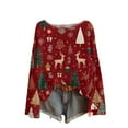 thumbnail image 5 of yoeyez Ugly Christmas Sweaters for Women Funny Cute Christmas Tree Jumper Funny Xmas Print Shirts Lightweight Knitted Pullover Tops, 5 of 5