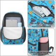 thumbnail image 4 of Police and Megaphone Blue Pattern 17" Waterproof Oxford School Backpacks for Teens, S-Shape Padded Straps, for School, Travel, Hiking, Camping, 4 of 4