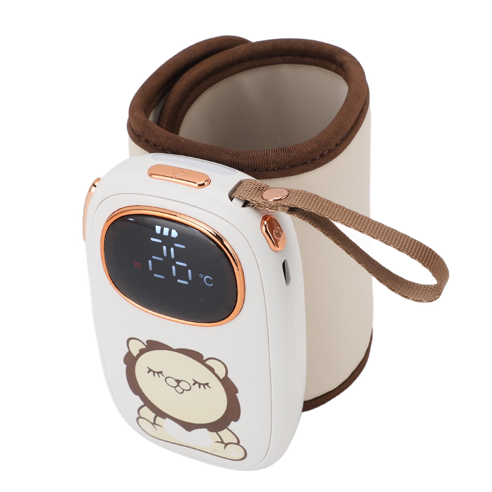 Portable Baby Bottle Warmer Sleeve, Wireless Rechargeable Heating Bag for Travel, 8000mAh