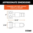 thumbnail image 2 of CURT 25329 Channel-Mount Adjustable Trailer Coupler, 2-5/16-Inch Hitch Ball, 12,500 lbs, 2 of 5