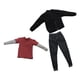 thumbnail image 4 of Figura masculina a escala 1/6, ropa, chaqueta y pantalones, ropa para muñecas, uniforme de moda. negro, 4 of 9